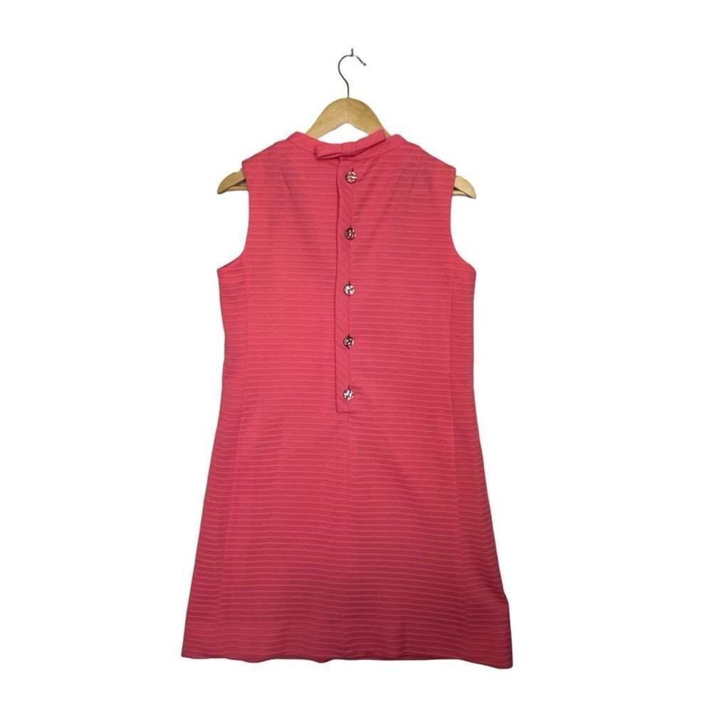 STACY AMES Vintage Bright Pink Sleeveless Shift Dress